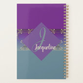 ファベルゲ様モノグラムパープルブルー勾配 プランナー手帳 (裏面)