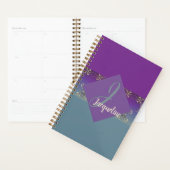 ファベルゲ様モノグラムパープルブルー勾配 プランナー手帳 (ディスプレー)
