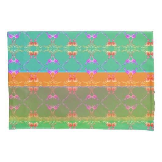 ファベルジュインスパイアバラフローラフォークリバイバルピロー 枕カバー (正面)