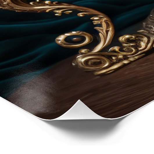 ファベルジュスタイルの宝石とゴシックエッグ。 ポスター (コーナー)