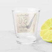 ファボパーソナライズされたウ50誕生日 ショットグラス (裏面)