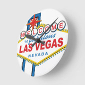 ファボラスラスベガスへようこそ ラウンド壁時計 (傾斜)