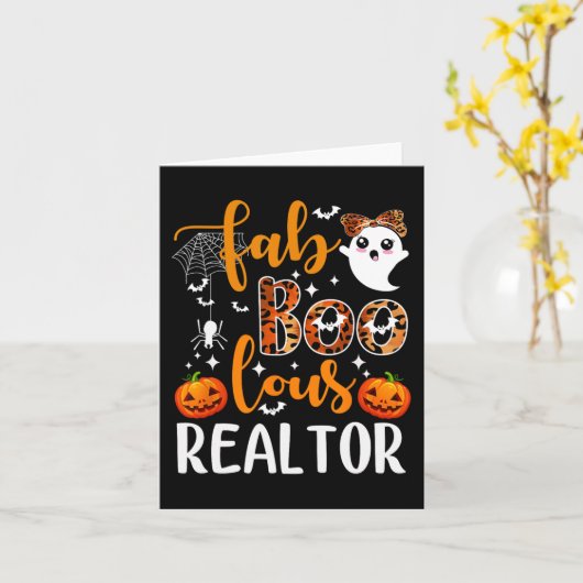 ファボラス不動産仲介業者ハロウィン実在不動産仲介業者エステートAg カード (黄色い花)