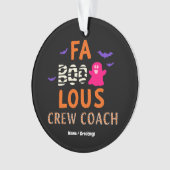 ファボロースクルーコーチハローウィンパーティ幽霊 おもしろい オーナメント (正面)