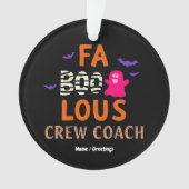 ファボロースクルーコーチハローウィンパーティ幽霊 おもしろい オーナメント (正面)