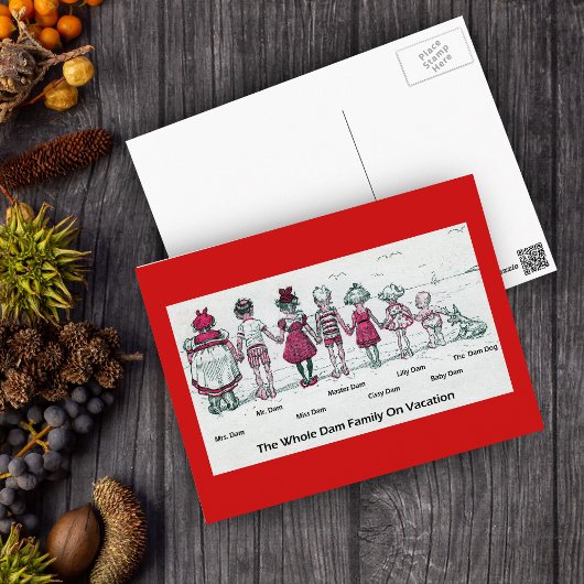 ファミおもしろいリビクトリアンビーチバケーション ポストカード