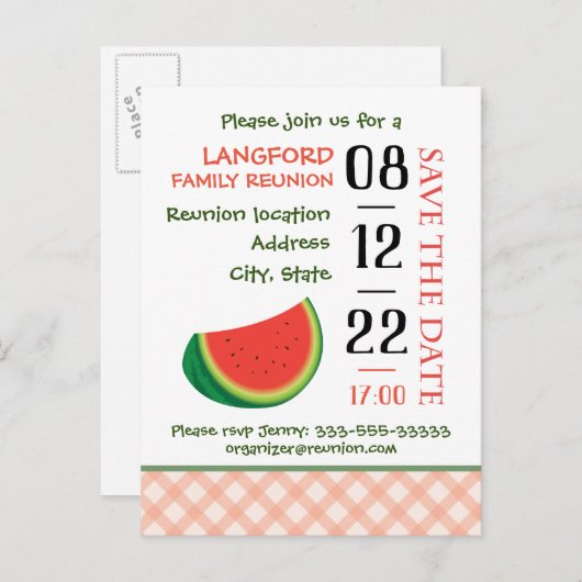 ファミおもしろいリ懇親会デザイン発表はがき 案内ポストカード (正面/裏面)