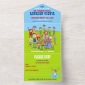 ファミおもしろいリ熱狂する懇親会招待状 オールインワン招待状 (内側)