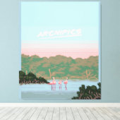 ファミおもしろいンゴ愛好家4 | Flamingo Gives Lover キャンバスプリント (インサイチュ (ウッドフロア))