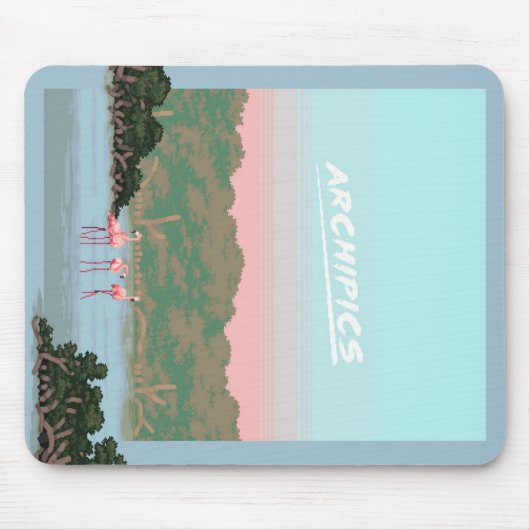 ファミおもしろいンゴ愛好家4 | Flamingo Gives Lover マウスパッド (正面)
