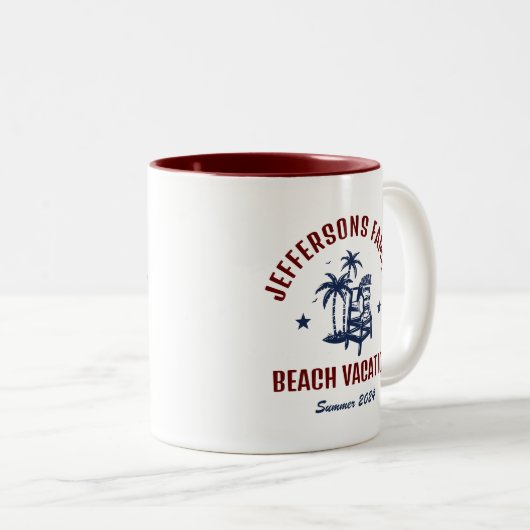 ファミカスタマイズリバケーションレトロビーチホリディトリップ ツートーンマグカップ (正面右)