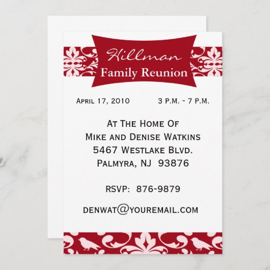 ファミカスタマイズリ懇親会招待状 招待状 (正面/裏面)