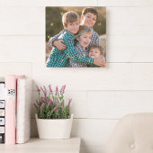 ファミカスタムリーベビーキッズ結婚のカップル写真の作成 スクエア壁時計