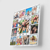 ファミカスタムリーベビーフォエレガントト大理石記念碑 スクエア壁時計 (傾斜)