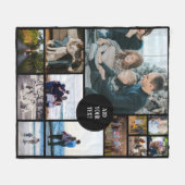 ファミカスタムリ12フォトコラージュ フリースブランケット (正面(横))
