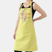 ファミスタイリッシュリモノグラムの淡黄 エプロン (インサイチュ)