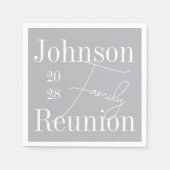 ファミパーソナライズされたモダンリ懇親会パーティー スタンダードカクテルナプキン (正面)