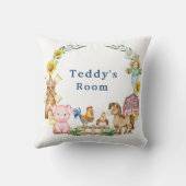 ファミパーソナライズされたヤード動物子供部屋 クッション (裏面)