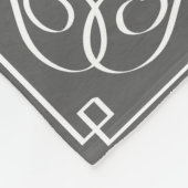 ファミパーソナライズされたリの姓グレーフリースブランケット フリースブランケット (角)