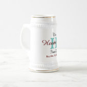 ファミパーソナライズされたリの確立-名前とイニシャル- ビールジョッキ (正面左)