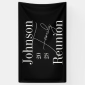 ファミパーソナライズされたリモダン懇親会白黒 横断幕 (縦)