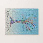 ファミパーソナライズされたリーツリーパズル ジグソーパズル (横)