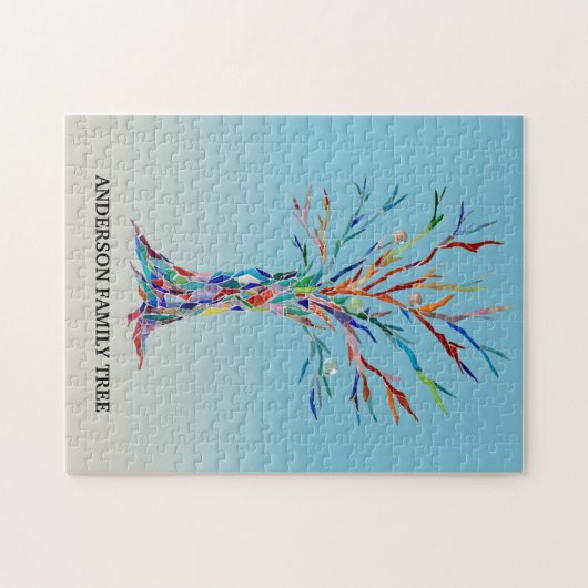 ファミパーソナライズされたリーツリーパズル ジグソーパズル (横)