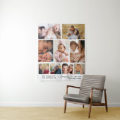 ファミパーソナライズされたリーネーム引用文9フォトコラージュ  タペストリー (インサイチュ)