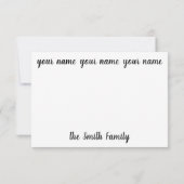 ファミパーソナライズされたリーノート サンキューカード (裏面)