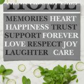 ファミパーソナライズされたリーホームグレーキッチンタオル キッチンタオル (折り畳み)