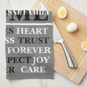 ファミパーソナライズされたリーホームグレーキッチンタオル キッチンタオル (四つ折り)