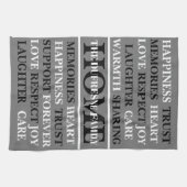 ファミパーソナライズされたリーホームグレーキッチンタオル キッチンタオル (横)