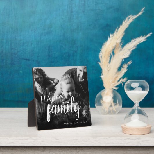 ファミパーソナライズされたリ写真黒抽象芸術オーバーレイ フォトプラーク (インサイチュ)