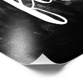 ファミパーソナライズされたリ写真黒抽象芸術オーバーレイ フォトプリント (角)