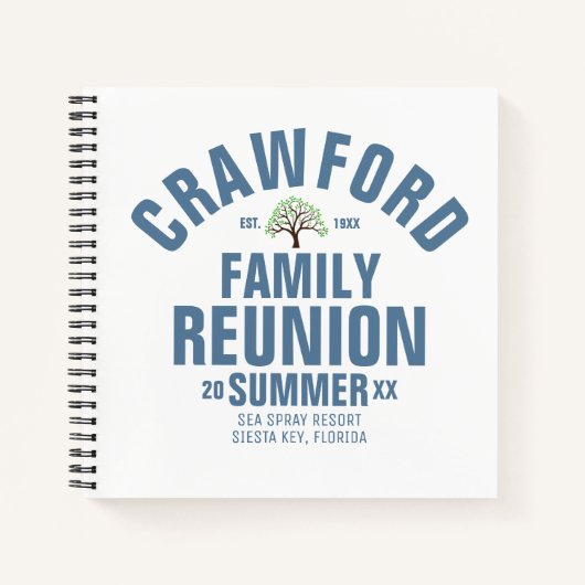 ファミパーソナライズされたリ懇親会渦巻きノート ノートブック (正面)