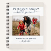 ファミパーソナライズされたリ箇条書きの写真テンプレート ノートブック (正面)