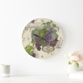 ファミパーソナライズされたリ素朴・カリフォルニアブドウ園 ラージ壁時計 (ホーム)