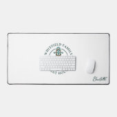 ファミパーソナライズされたリ航海のボートハウス デスクマット (キーボード&マウス)