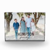 ファミパーソナライズされたリ1フォトファミリ名のオーバーレイ フォトブロック (正面)