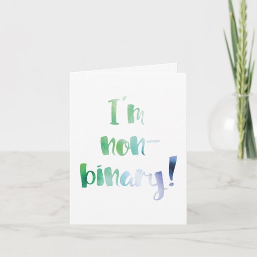 ファミモダンリの性別のお知らせ(2進法以外) カード (正面)