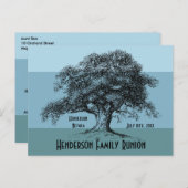 ファミモダンリツリー懇親会日付の保存 案内ポストカード (正面/裏面)