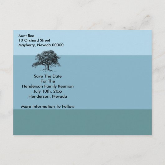 ファミモダンリツリー懇親会日付の保存 案内ポストカード (裏面)