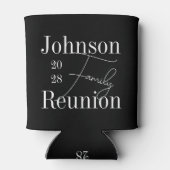 ファミモダンリパーソナライズされた懇親会白黒 缶クーラー (裏面)