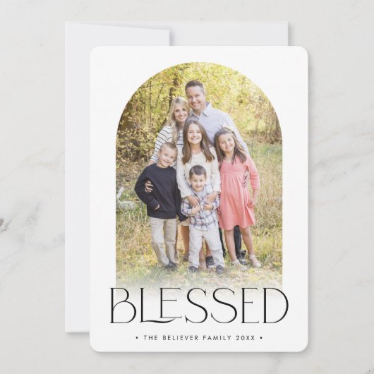 ファミモダンリミニマルオ賛美淡い色のの青 案内状 (正面)