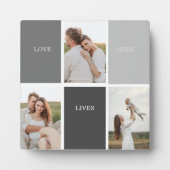 ファミモダンリーコラージュ写真&グレーラブリーギフト フォトプラーク (正面)