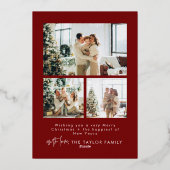 ファミモダンリーフォトフォイルホリデーカード 箔シーズンカード (裏面)