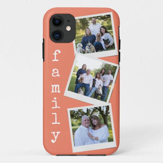 ファミモダンリー写真インスタントカメラフレームサンゴ Case-Mate iPhoneケース (裏面)