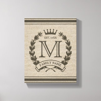 ファミモノグラムのリロゴBurlap Look Canvas Print キャンバスプリント