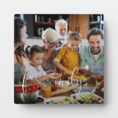 ファミユニークモダンリ写真ハートスクリプトタイポグラフィ フォトプラーク (正面)