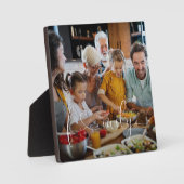 ファミユニークモダンリ写真ハートスクリプトタイポグラフィ フォトプラーク (正面)